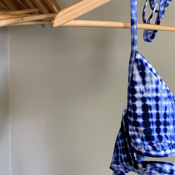 Blue Reversible Bikini Top - La Vie en Rose S - Picture 3 of 7